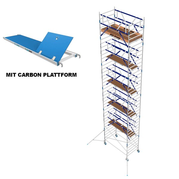 ASC Group AGS Rollgerüst 135x250x11,3ph carbon - zweiseitig