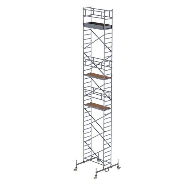 Günzburger Steigtechnik Rollgerüst 0,75x1,80 m mit Fahrbalken Plattformhöhe 9,45 m