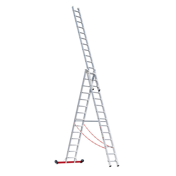 Euroline Alu-Mehrzweckleiter 3-teilig Nr. 30778, rollbar 3x14