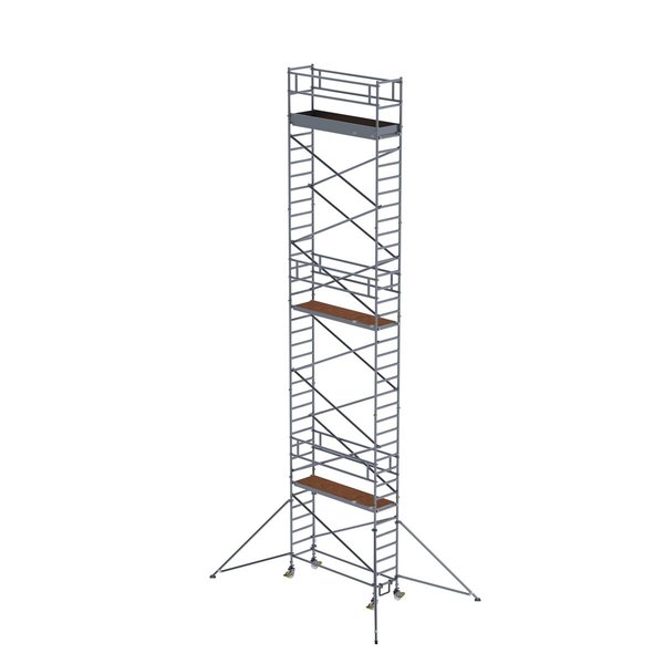 Günzburger Steigtechnik Rollgerüst 0,75x2,45 m mit Auslegern Plattformhöhe 10,35 m