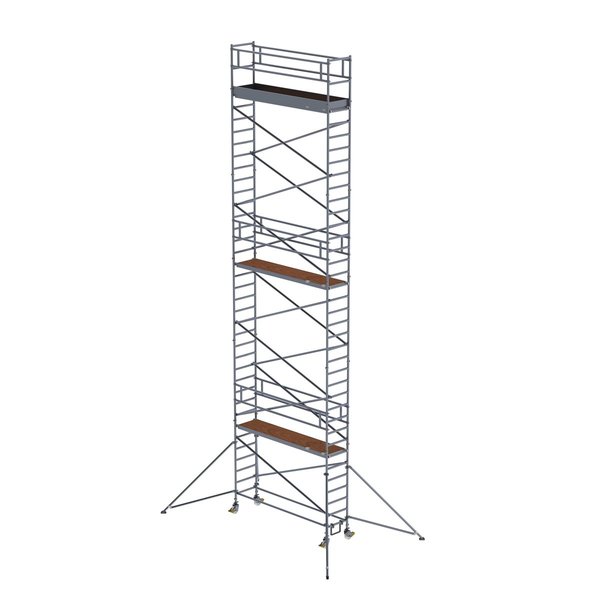 Günzburger Steigtechnik Rollgerüst 0,75x3,0 m mit Auslegern Plattformhöhe 10,35 m