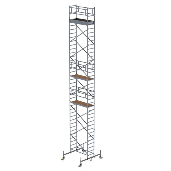 Günzburger Steigtechnik Rollgerüst 0,75x1,80 m mit Fahrbalken Plattformhöhe 10,45 m