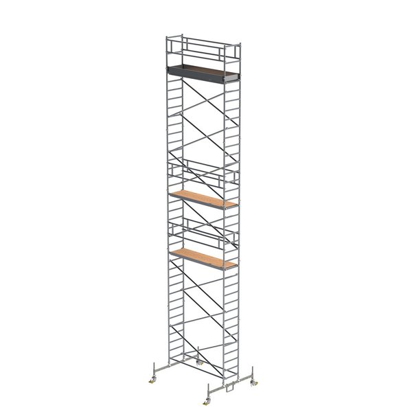 Günzburger Steigtechnik Rollgerüst 0,75x2,45 m mit Fahrbalken Plattformhöhe 10,45 m