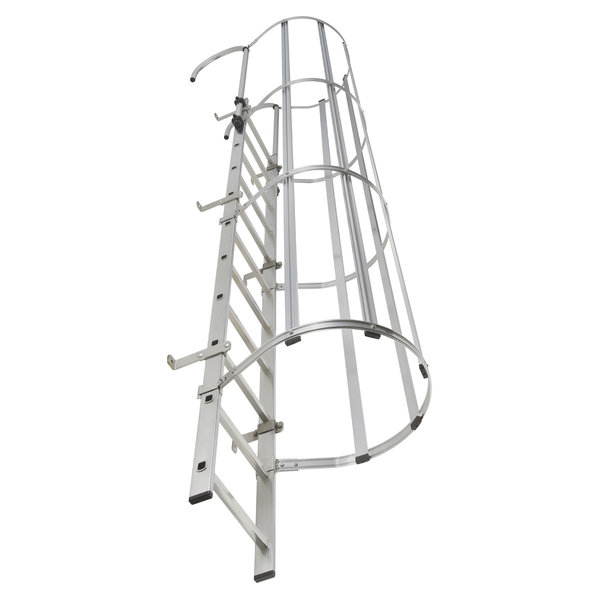 Hailo Professional Steigleiter mit Rückenschutz, Aluminium 3,08 m | 11 Sprossen