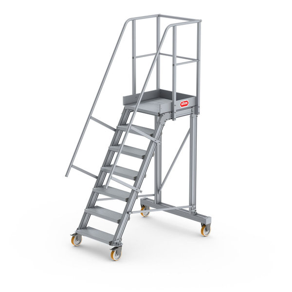 Altrex Podesttreppe fahrbar 60°, Stufenbreite: 60 cm 7 Stufen