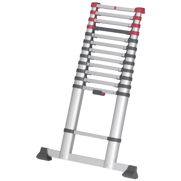 Hailo T80 FlexLine Aluminium Sicherheits-Teleskopleiter, 13 Sprossen